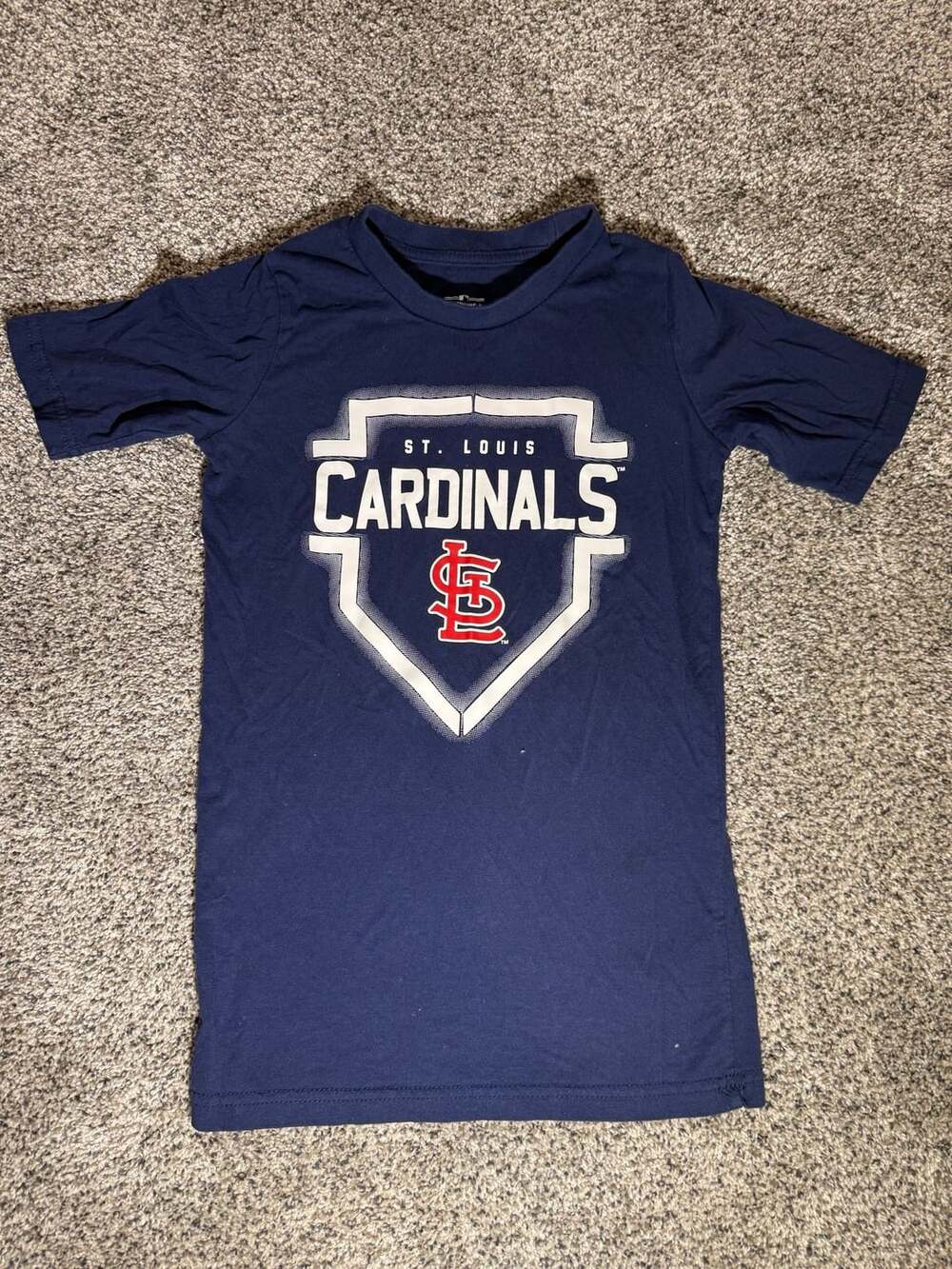 Genuine Merchandise St. Louis Cardinals Youth Navy Blue Graphic T-Shirt Size 8